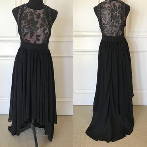 High low black dress
